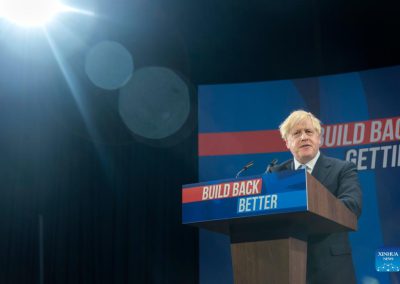 UK PM pushes “level up” message despite economic woes